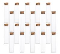 OFFSCH Bouteilles en Verre Bouteilles Vides Réutilisables 20pcs 60ml avec Bouchon de Liège pour Rangement Allumettes et Décoration comme Accessoires Photo