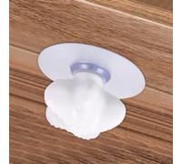 OFFSCH Bouton Forme Étoile de Mer de Meuble en Céramique Blanc à Ventouse | Tiroir et Porte de Placard, Usage Maison ou Boutique, Pièce Robuste, Prise Discrète