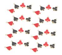 OFFSCH Breloques Cartes à Jouer Pour Création Bijoux As Et Trèfle En Alliage 40 Pièces Multicolore Pendentifs Goutte D’huile Pour Diy Créateurs Amateurs Loisirs Créatifs Fête Présent