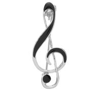 OFFSCH Broche Accessoire Élégant en Alliage de Zinc Argenté Note de Musique Design Minimaliste et Moderne pour Veste ou Paquet