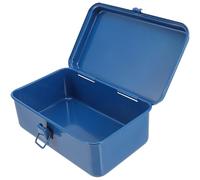 OFFSCH Caisse à Outil Métal Robuste Couvercle Verrouillable, Petite Boîte à Outils Fer pour Atelier et Transport, Capacité de Charge Élevée et Protection