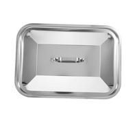 OFFSCH Capot Plancha avec Poignée en Acier Inoxydable Rectangulaire Couvercle Profond pour Plaque de Cuisson à Poisson, pour Usage Domestique et Rassemblements