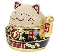 OFFSCH Cendrier de Bureau Alliage Chat Figurine Chance Accessoire Décoratif Anti-Cendres pour Salon et Bureau Résistant pour Table et Coin Fumeur