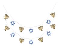 OFFSCH Chaîne Guirlande Lumineuse De Hanoucca Petites Lumières pour La Décoration Juste Les Lumières Décoration De Hannukah Forme D'étoile Festival des Lumières Fer Forgé