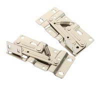 OFFSCH Charnières de Placard à Fermeture Amortie 2pcs en Fer Argenté Ouverture à 45 Degrés pour Plateau Basculant, Mouvement Fluide et Environnement Silencieux