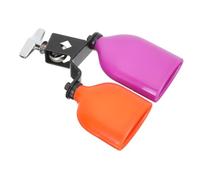 OFFSCH Cloche à Vache Pour Batterie Bicolore, Accessoire Percussion Réglable Pour Tambour, Son Aigu Et Grave, Fixation Pour Instrument De Batterie