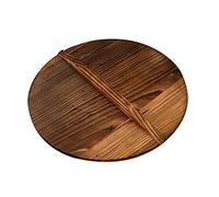 OFFSCH Couvercle De Wok 36 Cm En Bois De Sapin Carbonisé, Étanche Et Robuste, Protection Anti-débordement, Housse Pour Wok Adaptée à La La Cuisine Familiale