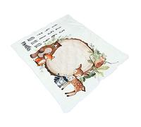 OFFSCH Couverture Mensuelle pour Bébé Accessoire Photo pour Nouveau-né Couverture en Flanelle pour Bébés Garçons/Filles