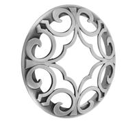 OFFSCH Couvre-Bougie en Alliage de Zinc Argenté, Élégant et Ajouré, Protège la Poussière et Éteint la Flamme pour Bougies Moyennes et Pots, la Cuisine et Salle de Bain