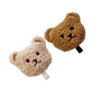 OFFSCH Crochets Muraux Adhésifs Ours En Peluche 2 Pièces Bois Sans Perçage Pour Porte-Clés Petits Objets Manteaux Chambre Et Porte