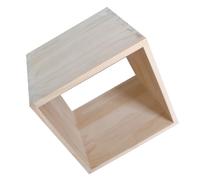 OFFSCH Cube de Rangement Modulable en Bois Non Finition Structure à Queue D'aronde, Boîte en Bois Inachevée Solide pour Projets D'artisanat à Usage Domestique