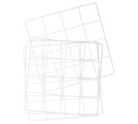 OFFSCH Décoration Murale en Grille Carrée Créative 4pcs en Fer