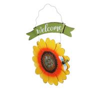 OFFSCH Décoration Murale Extérieure Avec Tournesols Couronne De Tournesols Panneau De Bienvenue Pour Jardin Décorations