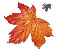 OFFSCH décoration murale fausses plantes d'extérieur dehors bordure de clôture de jardin en plein air porte-pot mural usine ornements de feuille d'érable artisanat d'intérieur le fer