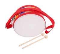 OFFSCH Drum Set Wooden Toy With Adjustable Strap And Drumsticks Double-sided Percussion Instrument For Boys And Early Music Education