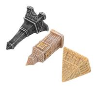 OFFSCH Ensemble de 3 Pièces de Modèles Miniatures en Résine Pyramide Égyptienne et Statues Réalistes pour Décorations de Fêtes et Restaurants