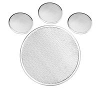 OFFSCH Ensemble De 4 Écrans à Pizza En Aluminium Épais Antiadhésif 20 Cm Pour Cuisson Au Four Et Barbecue, Plateau De Cuisson En Maille, Outil Polyvalent Pour Pizza Et Pâtisserie