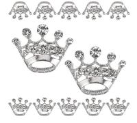 OFFSCH Épingle Décorative Élégante en Alliage et Pierre pour Mariage Broche Couronne Argentée Lot de 12 Pièces Fête ou Accessoire de Mode
