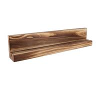 OFFSCH Étagère Murale en Bois Rustique pour Pièces de Monnaie et Médailles, Rangement Modulable, Fixation Flexible, Dimensions 31x6,4x3,8 Cm, Décor Vintage pour Murs de Bar