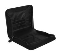 OFFSCH Étui Poches Multiples Noir pour Bible Vintage en Cuir Pu Vieilli avec Croix Métallique Surélevée, Grosse Capacité Poignée Renforcée pour Usage Quotidien L'église