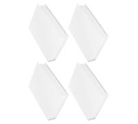 OFFSCH Faux Livres Décoratifs Blancs 4 Pièces en Papier, Style Moderne | Empilables, sans Entretien, Gain de Place, pour Vitrines et Décor Festif, Ensemble Élégant et Sobre