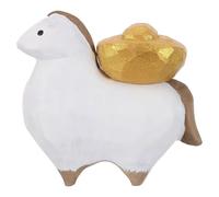 OFFSCH Figurine Cheval en Bois Sculpté Main Décor Rustique Polyvalent pour Bureau et Étagère, Décoration Artisanale Farmhouse Blanche pour Collection 2026