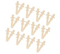 OFFSCH Figurines en bâtonnets de glace 30pcs Formes en bois pour les loisirs créatifs Découpes de Silhouettes Humaines Bois Naturel pour décoration bois