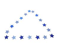 OFFSCH Guirlande Étoiles Pailletées en Papier Miroir 2M Bleu Foncé Décoration Suspendue pour Fête Garçon et Filles Anniversaire et Mariage Bannière Scintillante Réutilisable et Légère