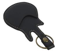 OFFSCH Housse de Protection pour médiator Musicien de médiators en celluloïd Porte- Pouce de Transport pour de Clips d'accordage de Guitare PU Black