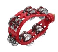 OFFSCH Instrument Musical Bois à Main Shaker Forme de Gourde Rouge Clochettes à Agiter pour Garçon Fille pour Fêtes de Noël et Enseignement Musical Préscolaire