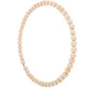OFFSCH Kit Couronne en Perles de Bois, Forme de Couronne de Guirlande, Cerceau Métallique Robuste, Khaki, Décoration Halloween et Noël pour Fêtes, Design Attrape-rêves, Résistant