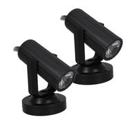 OFFSCH Lampe de Scène LED 2pcs Noire en Plastique Durée de Vie Longue et Angle Réglable pour Éclairage de Ktv et Nightclubs