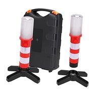OFFSCH Lampe de Travail LED de Sécurité Stroboscopique Rouge Lampe Urgence Multifonctionnelle pour Voiture Signal Sos Éclairage de Réparation avec Support Réglable et Aimant Portable pour