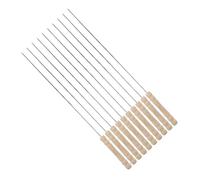 OFFSCH Lot De 10 Brochettes à Rôtir En Acier Inoxydable Solide Pour Barbecue, La Cuisine En Plein Air, Format Standard, Résistantes Haute Température, Adaptées Pour Viande Et Légumes Grillés