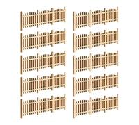 OFFSCH Lot de 10 Mini-clôtures en Bois 1:50 pour Jardin Miniature, Barrière Décorative, Modèle De Clôture De Ferme, Accessoires pour Maison De Poupée Et Diorama Extérieur