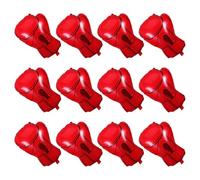 OFFSCH Lot de 12 Ballons en Aluminium de Moufles de Boxe Gonflables Rouges Décoration de Fête Thème Boxe Catch pour Anniversaire Garçon et Événements Sportifs
