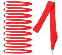 OFFSCH Lot de 12 Rubans Tour de Cou en Polyester Rouge Crochet Triangulaire, Lanières pour Médailles Sportives, Cordons D'identification Polyvalents pour Événements Scolaires
