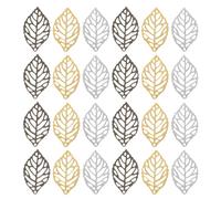 OFFSCH Lot de 150 pendentifs en alliage de zinc en forme de feuille creuse pour bijoux, breloques en forme de feuille d'arbre, pour colliers, boucles d'oreilles, bracelets, fabrication
