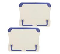 OFFSCH Lot de 2 Pupitres Pliables Porte-Partitions en Plastique Blanc 206 X 163 CM pour Bureau Pupitre Portatif Stable et Compact Support pour Piano Guitare et Clavier Accessoires