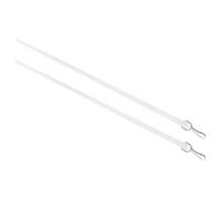 OFFSCH Lot de 2 Tringles à Rideaux en Acrylique avec Tige de Traction Rideau Baguette à Rideaux Polyvalente en Acier Inoxydable pour Ajustement Facile et Portable