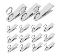 OFFSCH Lot De 20 Pinces Métalliques Transparentes Pour Vlogging Costumes Acteurs Entreprises Public Podcasting Présentations Entretiens Micro De Parole