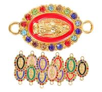 OFFSCH Lot de 24 Breloques Pendentifs Sainte Vierge en Alliage Multicolore Charms pour Bracelets et Colliers DIY Accessoires Artisanaux Décoratifs pour Porte-Clés et Bijoux Faits Main