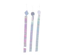 OFFSCH Lot De 3 Rubans Réfléchissants Effaroucheurs Oiseaux De Jardin pour Verger Et Pelouse, Bandes Pet PVC Double Face Colorées, Dispositif Extérieur Dissuasif Pigeons, Pics, Corneilles