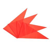 OFFSCH Lot de 4 Drapeaux de Sécurité Triangulaires pour Vélo en PVC Réfléchissant 21X42X42 CM Haute Visibilité Résistant et Imperméable Accessoire Cyclisme pour Urbanisme et Randonnée