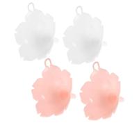 OFFSCH Lot de 4 Entonnoirs Cuisine Créatifs, Entonnoirs en Plastique Légers, Séparateurs de Liquides Pratiques, Couleurs Rose Cerisier et Blanc, pour Transfert D’huile, Vinaigre et Sauce