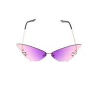 OFFSCH Lunettes de Soleil Grand Cadre Dégradé PC pour Femme | Lunettes de Soleil Décoratives, Chic et Stylées, Pourpre, Fête Estivale