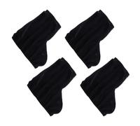 OFFSCH Manchons de Patin à Glace en Polyester Noir, Couvre-Chaussures Élastiques pour Patinage Artistique, Design Élégant, Ajustement Serré, Pack de 2 Paires pour Garçon et Filles