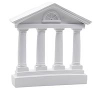 OFFSCH Maquette Architecturale en Résine Blanche de Style Romain Antique Décoration Maison Élégante de Temple pour Bureau ou Librairie