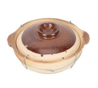 OFFSCH Marmite Cocotte 0,5l Petite Taille En Argile Brute Avec Poignée Simple, Surface Antiadhésive Lisse, Marmite De Cuisson Maison Pour Plaque De Cuisson, Ustensile La Cuisine Individuel