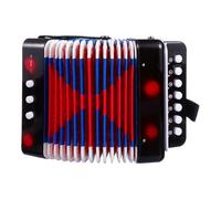 OFFSCH Mini Accordéon Éducatif Noir pour Garçon et Filles Dès 3 Ans, Instrument de Musique Professionnel Compact, D'entraînement Musical pour Étudiants, Développement Coordination